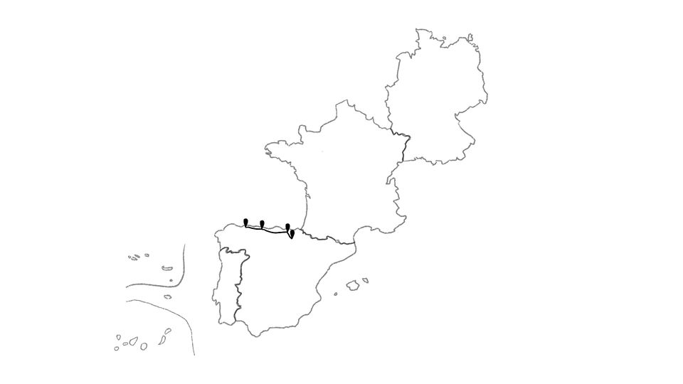 Die Reiseroute unserer Europareise // Unterwegs in Nordspanien // Reisewoche 38