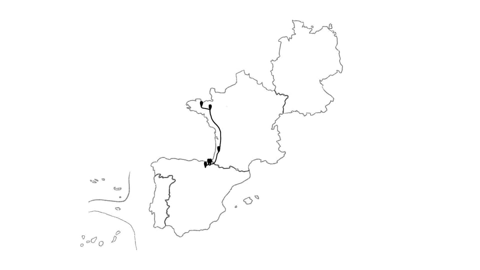 Die Reiseroute unserer Europareise // Von Spanien nach Frankreich // Reisewoche 39